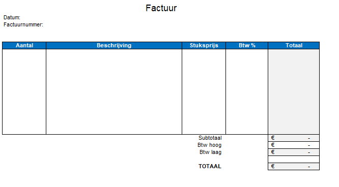 Factuur Maken Met Excel