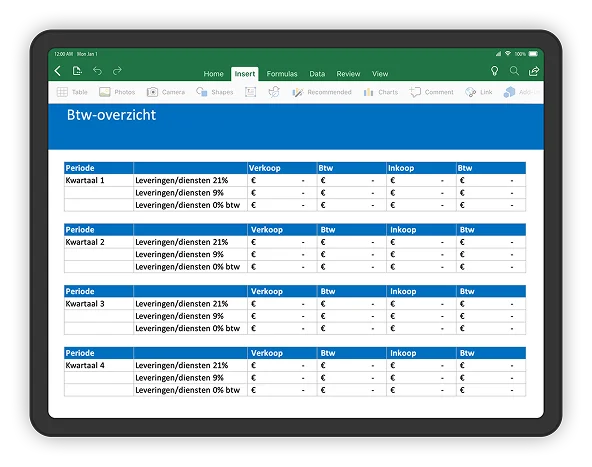 Mockup btw overzicht